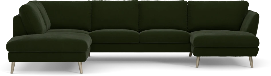 Madison - 2-sits soffa med divan vänster och schäslong höger - Grön