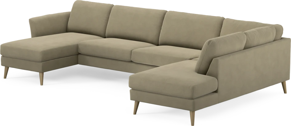 Bridge - 3-sits soffa med schäslong vänster och divan höger - Beige