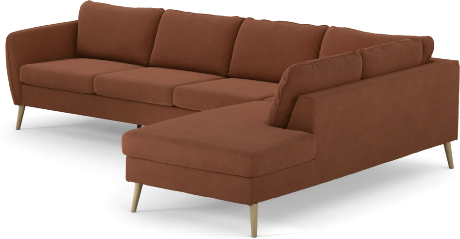 County - 3-sits soffa med divan höger - Orange