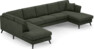 Eden - 3-sits soffa med divan vänster och schäslong höger - Grön