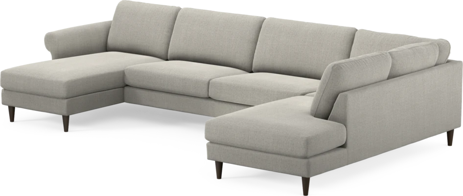 Bridge - 3-sits soffa med schäslong vänster och divan höger - Grå