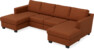 Friday - 2-sits soffa med två schäslonger - Orange