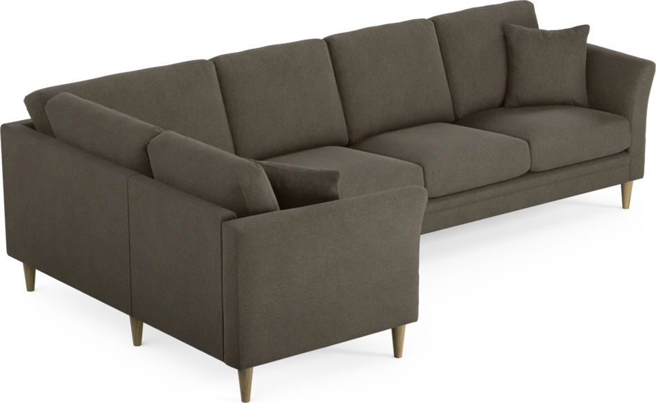 Eden - Hörnsoffa, 1+3-sits - Brun