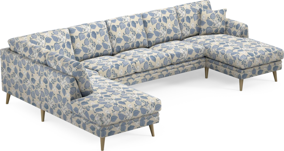 Eden - 3-sits soffa med divan vänster och schäslong höger - Flerfärgad