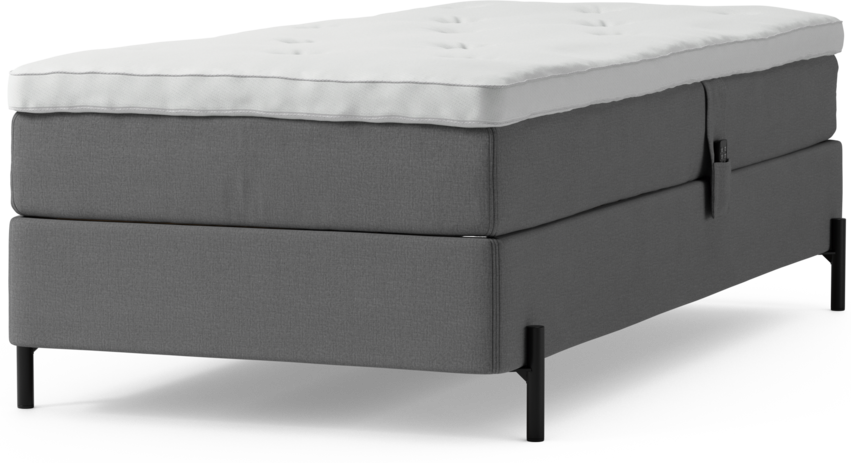 Delux Sense - Ställbar säng, enkelsäng med bäddmadrass och sängben