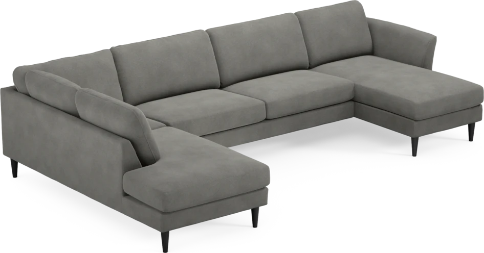 Bridge - 3-sits soffa med divan vänster och schäslong höger - Grå