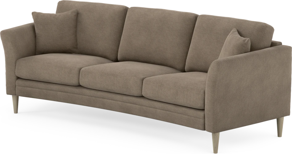 Eden - 3-sits soffa svängd - Brun