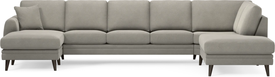 Eden - 3-sits soffa med schäslong vänster och divan höger - Grå