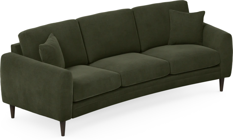 Eden - 3-sits soffa svängd - Grön