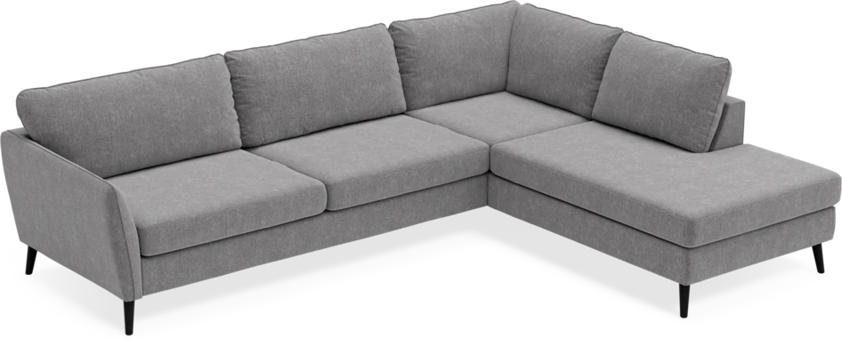 County - 2,5-sits soffa med divan höger - Grå