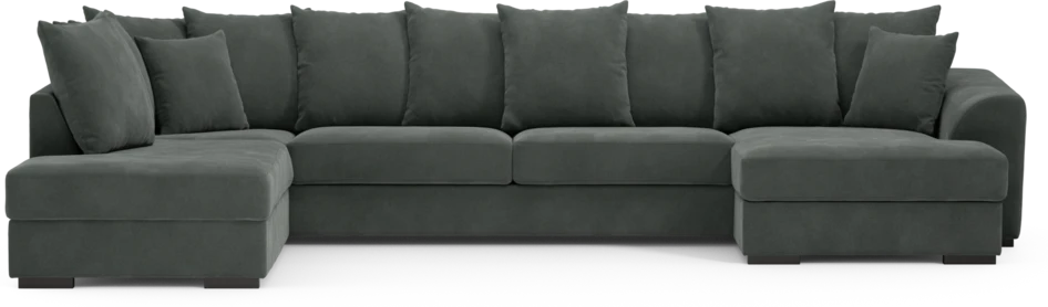Town - 3-sits soffa med divan vänster och schäslong höger - Grå