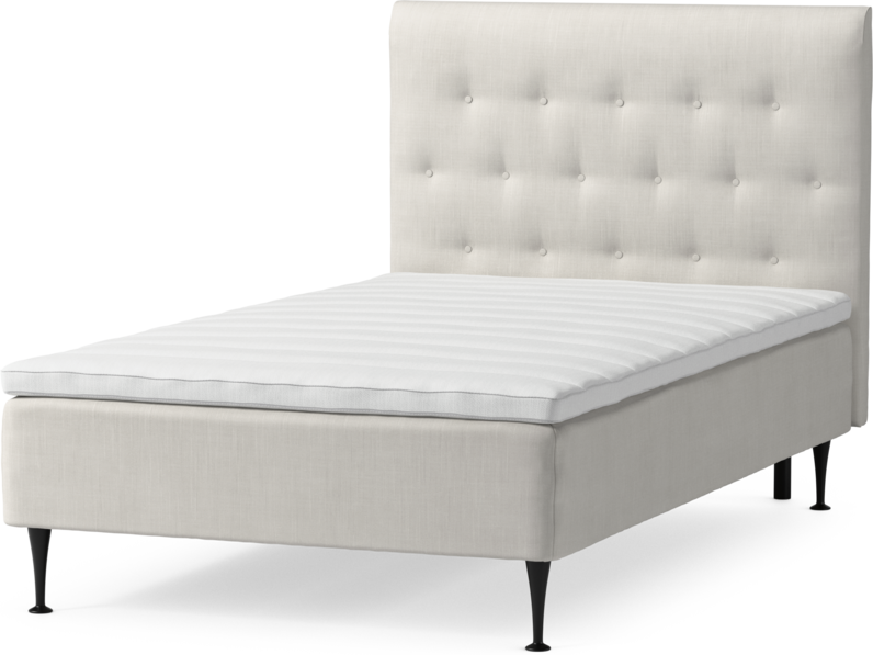 Roma Family - Ramsäng, enkelsäng med bäddmadrass och sänggavel låg pikerad, B 90-120