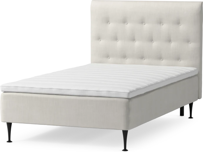 Roma Family, Ramsäng, enkelsäng med bäddmadrass och sänggavel låg pikerad, B 90-120