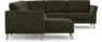 Bridge - Hörnsoffa, 3+2-sits med schäslong vänster - Grön