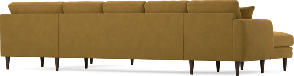 Eden - 3-sits soffa med schäslong vänster och divan höger - Gul