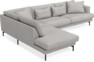 Harper - 3-sits soffa med divan vänster - Vit