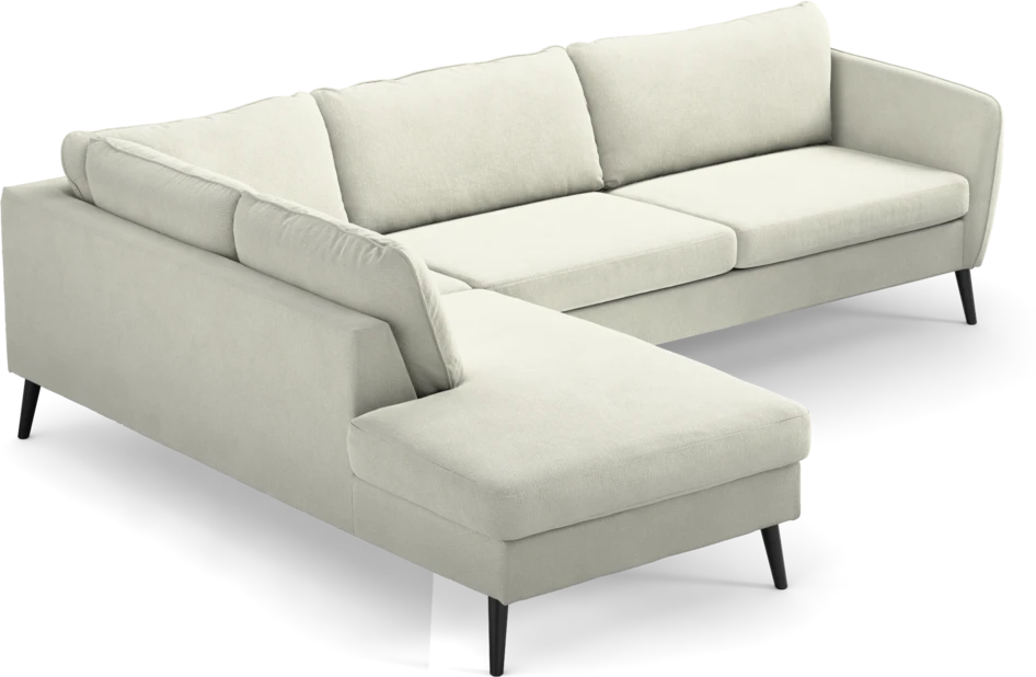 County - 2,5-sits soffa med divan vänster - Vit