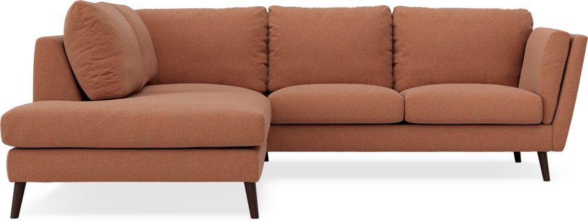 Madison - 2-sits soffa med divan vänster - Orange