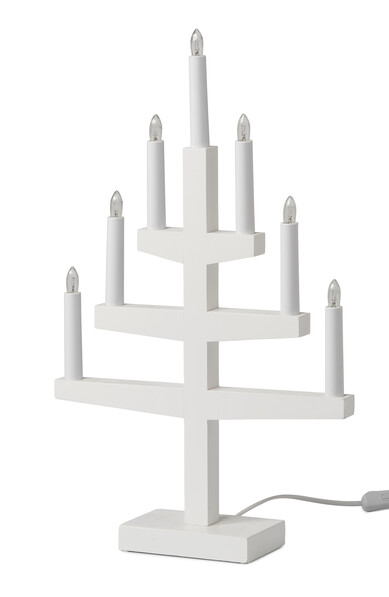 Trapp - Adventsljusstake 7-arm - Vit