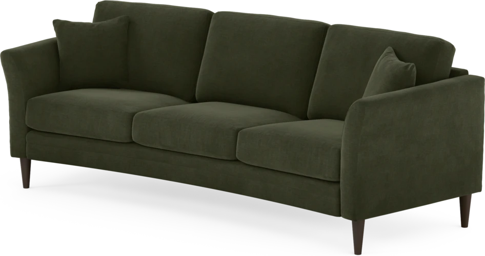 Eden - 3-sits soffa svängd - Grön