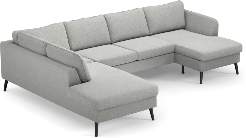 County - 3-sits soffa med divan vänster och schäslong höger - Grå