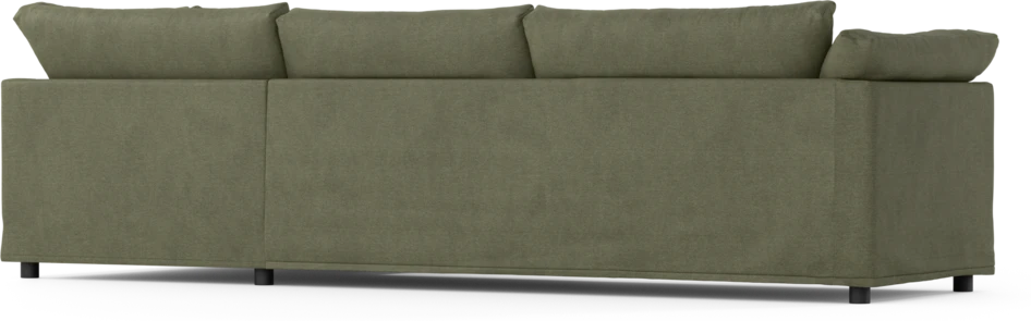 Cherrie - 3-sits soffa med divan höger, med kappa - Grön