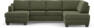 Friday - 3-sits soffa med schäslong vänster och divan höger - Grön
