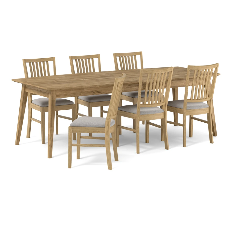 Ekerö - Matgrupp med 6 stolar Ekerö - Beige