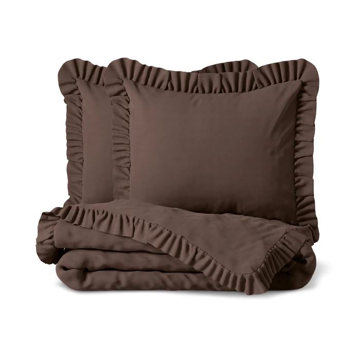 Bridgeport, Påslakanset i garnfärgad bomull med volang, 3 delar