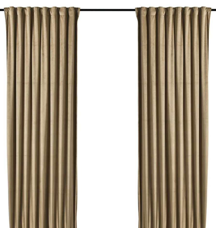 Gabrielle  - Gardin, 2-pack, 135x250 cm - Beige