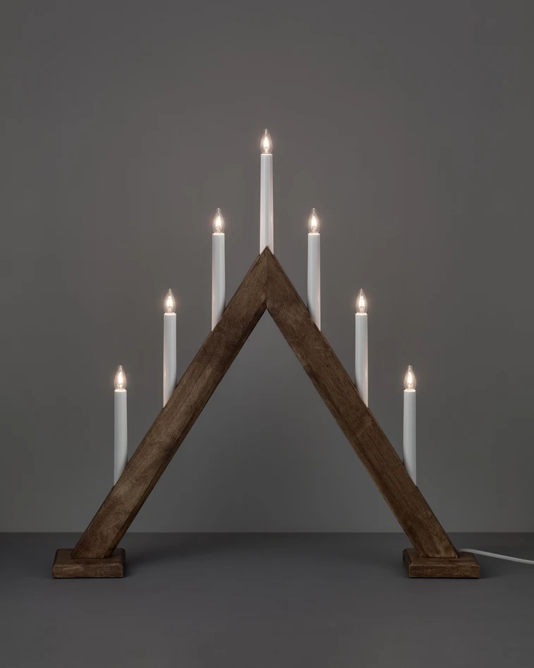 Luma - Adventsljusstake 7-armad - Brun