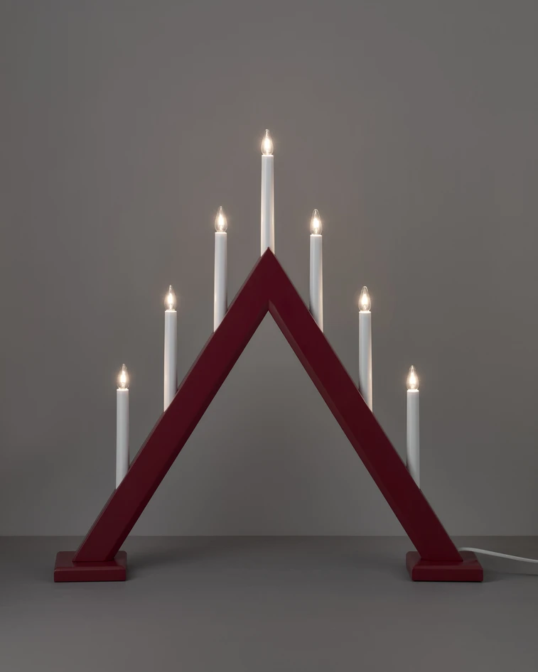 Luma - Adventsljusstake 7-armad - Röd