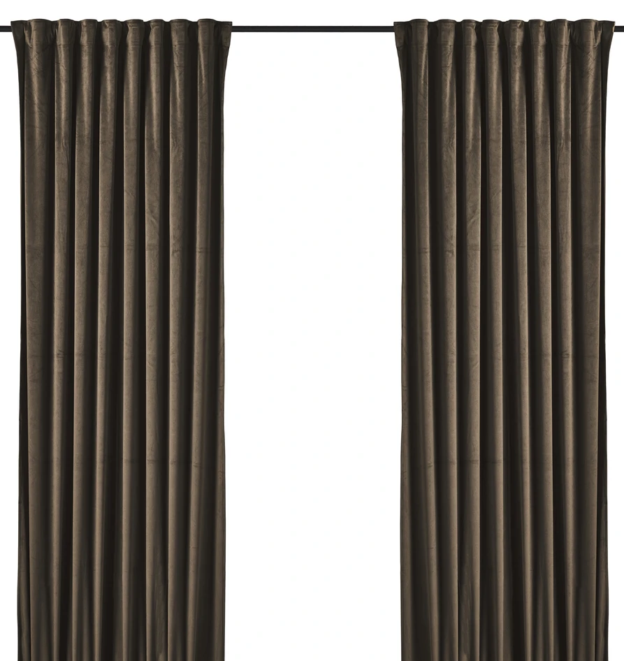 Gabrielle  - Gardin, 2-pack, 135x250 cm - Brun
