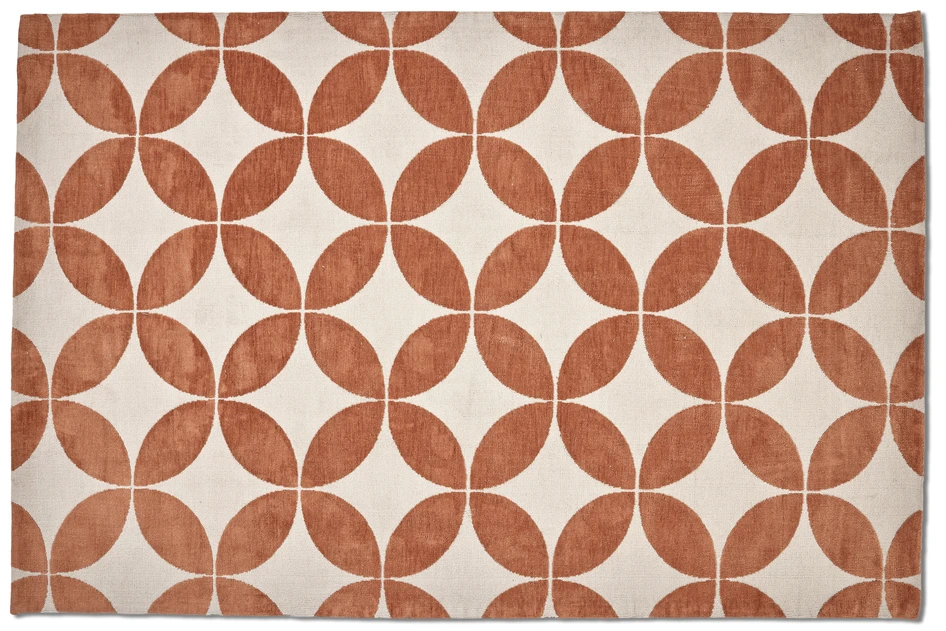 Rosie - Stickad matta, 200x300 cm - Orange