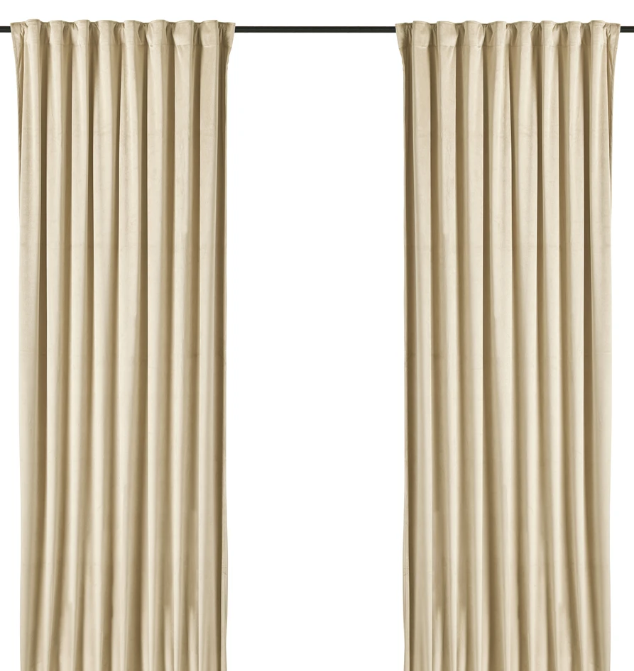 Gabrielle  - Gardin, 2-pack,135x250 cm - Vit