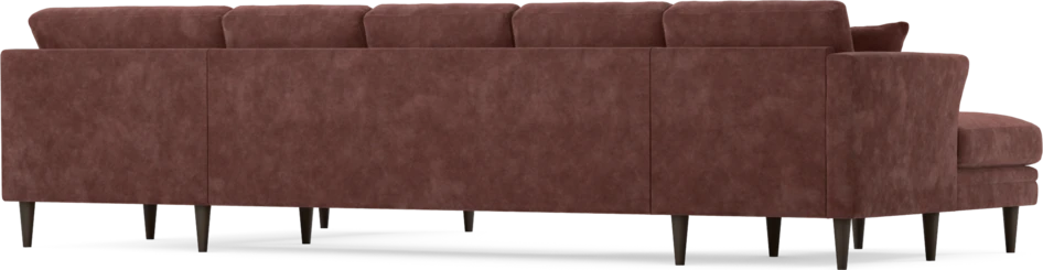 Eden - 3-sits soffa med schäslong vänster och divan höger - Röd