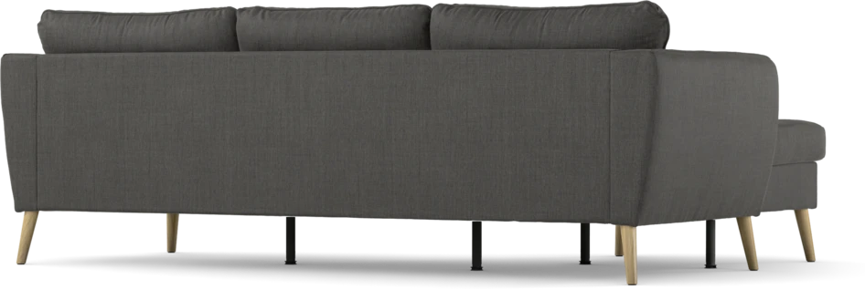 County - 3-sits soffa med flyttbar schäslong - Grå