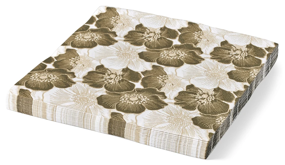 Vivienne - Servett, 33x33 cm, 20-pack - Brun