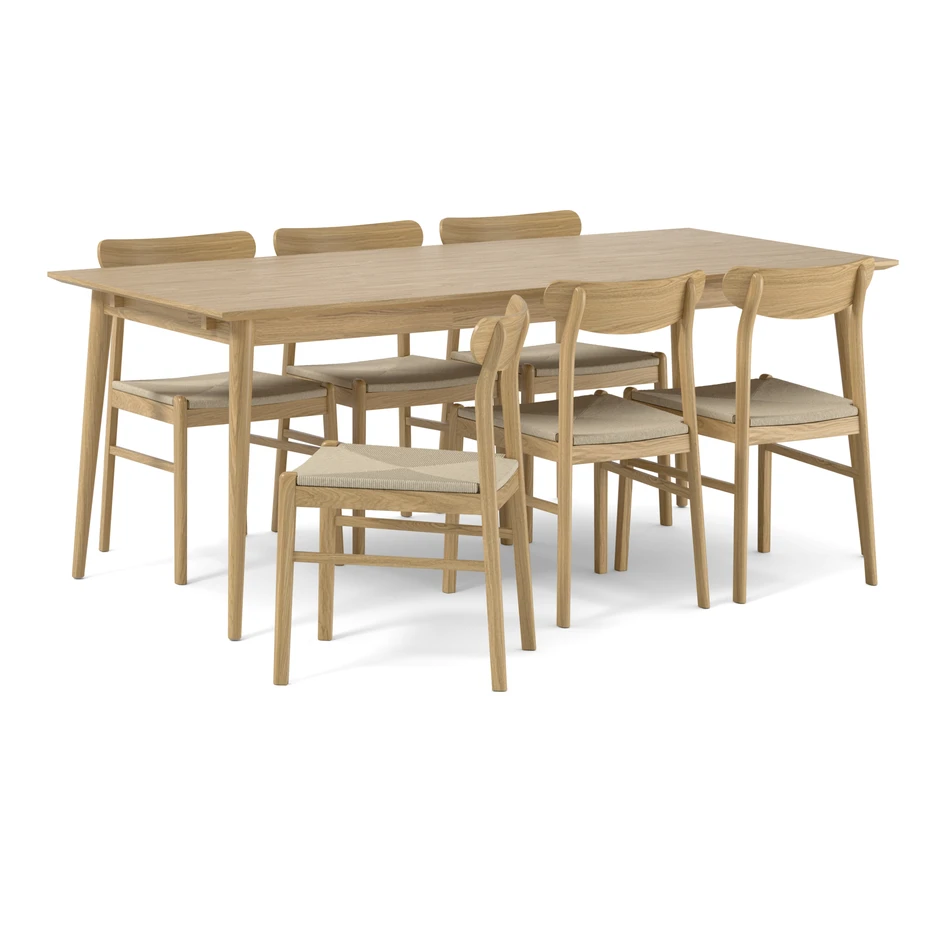 Harry - Matgrupp med 6 stolar Ida - Beige