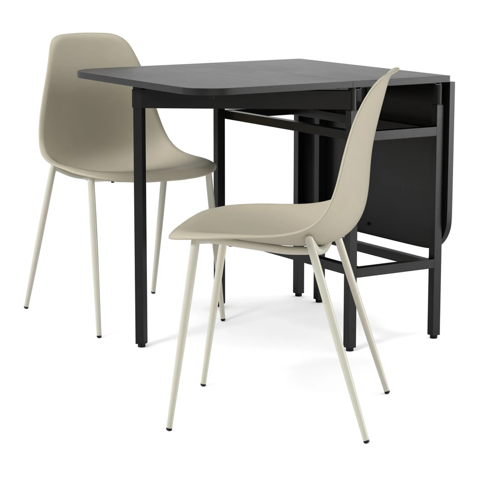 Uppland  - Matgrupp med 2 stolar Tico - Beige