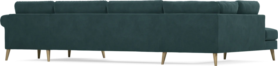 Bridge - 3-sits soffa med divan vänster och schäslong höger - Blå