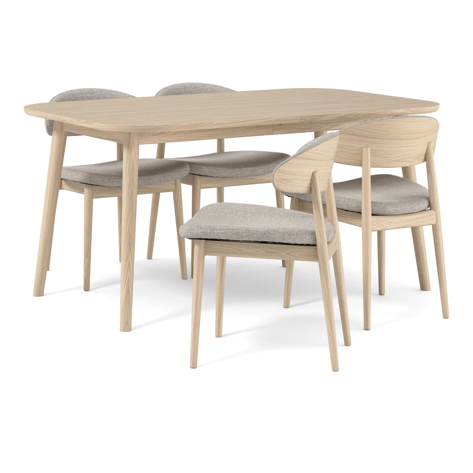 Sixten - Matgrupp med 4 stolar Canape - Beige