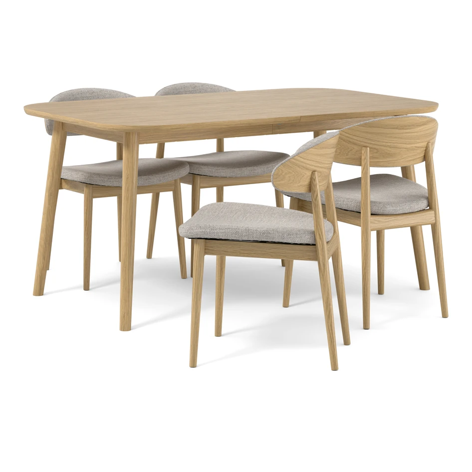 Sixten - Matgrupp med 4 stolar Canape - Beige