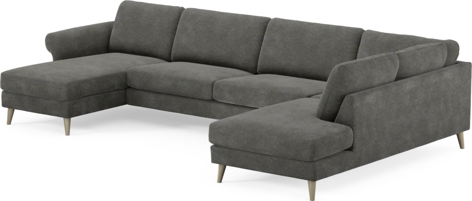 Bridge - 3-sits soffa med schäslong vänster och divan höger - Grå