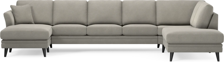 Eden - 3-sits soffa med schäslong vänster och divan höger - Grå