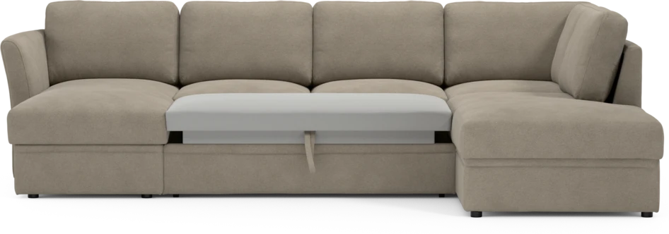 Öland - Bäddsoffa med schäslong vänster och divan höger - Beige