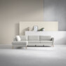 County - 2,5-sits soffa med divan vänster - Vit