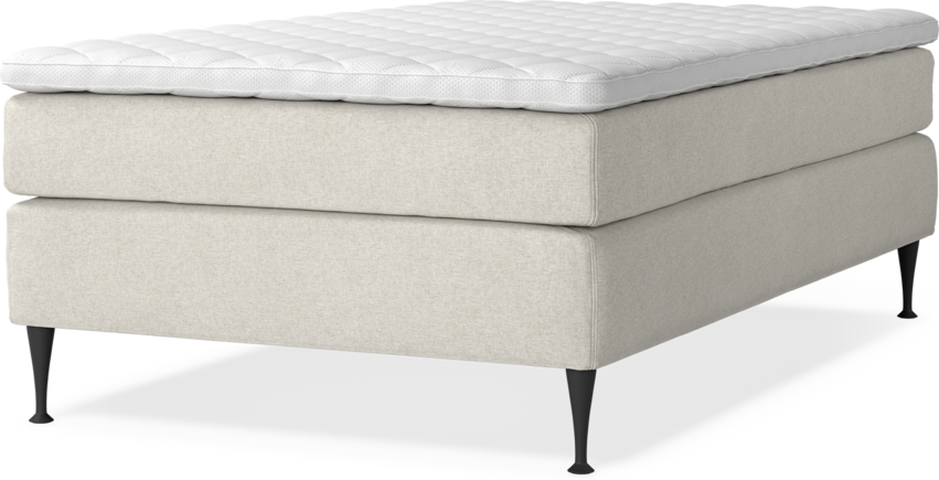 Delux Sense - Kontinentalsäng, enkelsäng 120 cm med bäddmadrass - Beige
