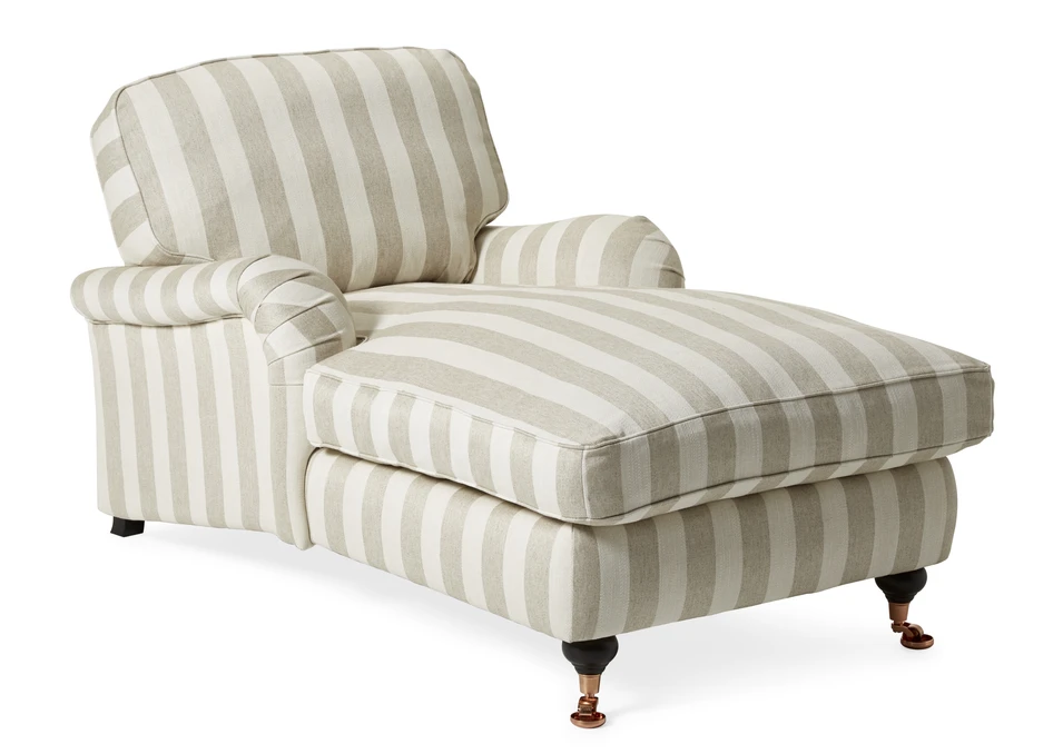 Oxford Delux - Schäslongsfåtölj, fast klädsel - Beige