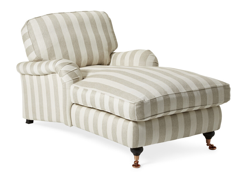 Oxford Delux - Schäslongsfåtölj, fast klädsel - Beige